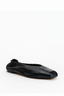 Willow Ballet Flat Black Leather