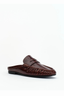 Ivy Loafer Choc Oily Crinkle Leather
