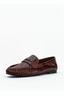 Ivana Loafer Choc Oily Crinkle Leather