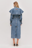 Lorraine Denim Trench Coat Coastal Stone Wash