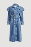 Lorraine Denim Trench Coat Coastal Stone Wash