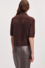 Jada Brushed Cashmere SS Cardi Dark Brown