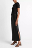Side Split Slip Skirt Black
