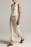 Side Split Slip Skirt Champagne