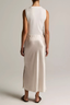 Side Split Slip Skirt Champagne