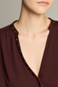 Gathered Top With Studded Trim Black Fig