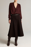 Gathered Top With Studded Trim Black Fig