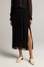 Sheer Gathered Skirt Black