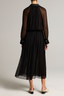 Sheer Gathered Skirt Black