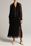 Sheer Gathered Skirt Black
