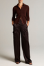 Mixed Media Cardigan Cherrywood