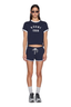 Varsity Shrunken Tee Navy