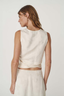 Cloudia Jacquard Wrap Top Ivory Floral