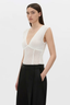 Elandra Textured Knit Bodysuit Ivory