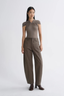 Luna Structured Twill Trouser Taupe