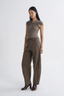 Luna Structured Twill Trouser Taupe