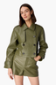 Saskia Leather Jacket Camouflage