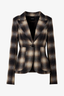 Patch Pocket Duchess Blazer Neutral Plaid