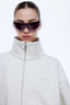 Paris Terry Zip-Thru Oat Marle