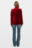 Vavy Velvet Blazer Cherry