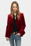 Vavy Velvet Blazer Cherry