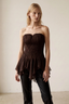 Nisha Bustier Chocolate