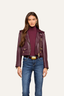 Blakely Biker Jacket Plum Sangria