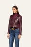 Blakely Biker Jacket Plum Sangria