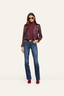 Blakely Biker Jacket Plum Sangria