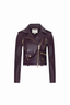 Blakely Biker Jacket Plum Sangria