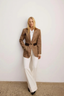 Tailored Boyfriend Blazer Burlap