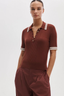 Laurie Cotton Cashmere Polo Rosewood