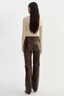 Shannon Leather Pant Dark Brown