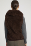 Lambskin and Merino Gilet Mocha