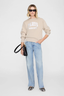 Harry Shrunken Sweatshirt Paris Beige