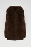 Lambskin and Merino Gilet Mocha