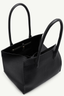 Grained Large Tote Bag Black
