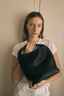 Woven Small Tote Black