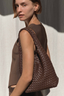 Woven Small Tote Brown