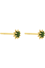 Stella Earrings Gold With Chrome Diopside