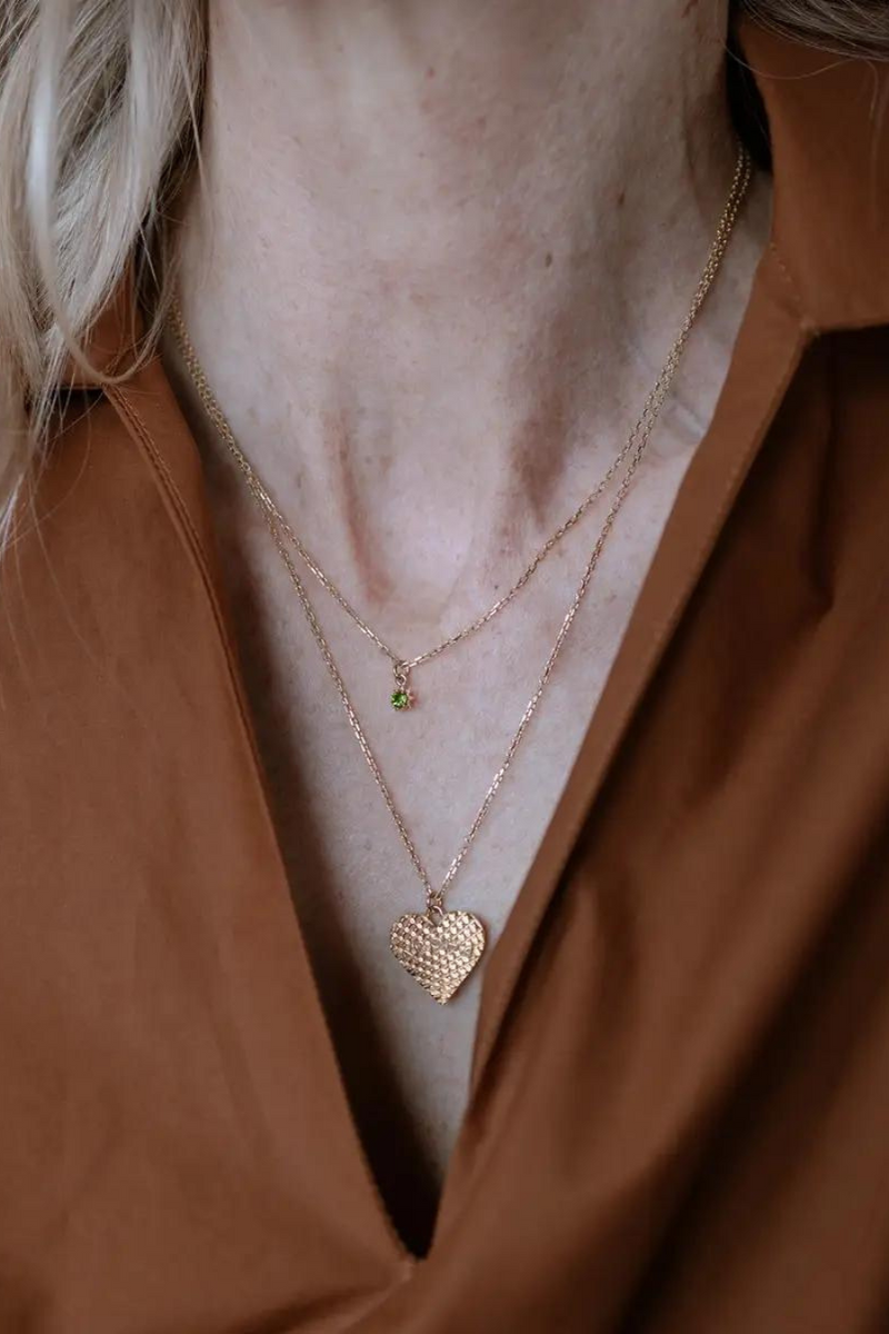 Stella Necklace Gold With Chrome Diopside