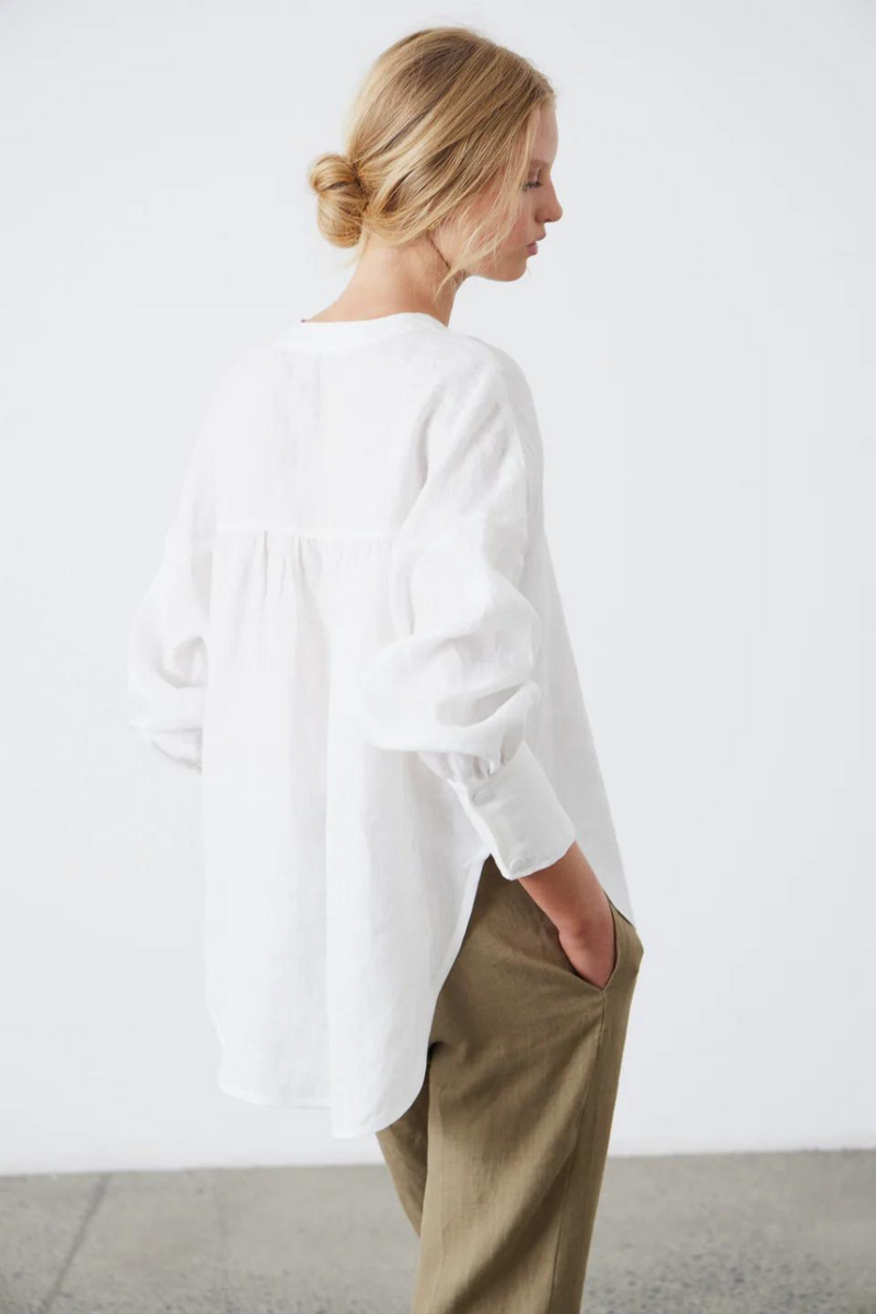 Palma Scoop Blouse White