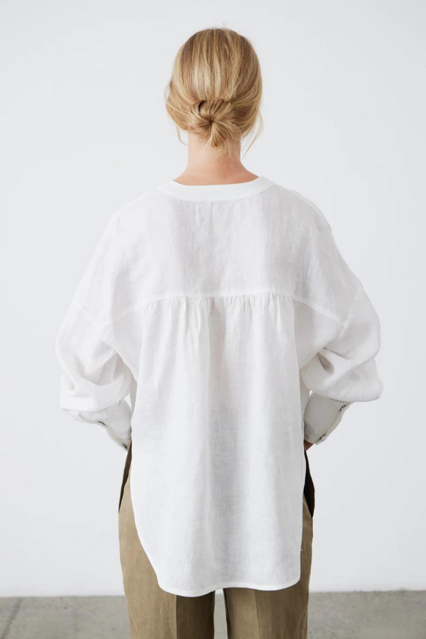 Palma Scoop Blouse White