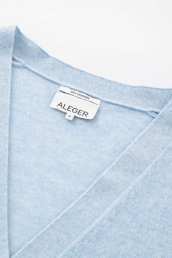 N.275 Cashmere Featherweight Cardigan Sky Blue