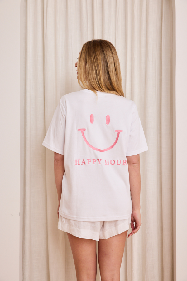 Happy Hour Tee Pink