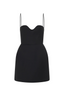 Doherty Peplum Mini Dress Black