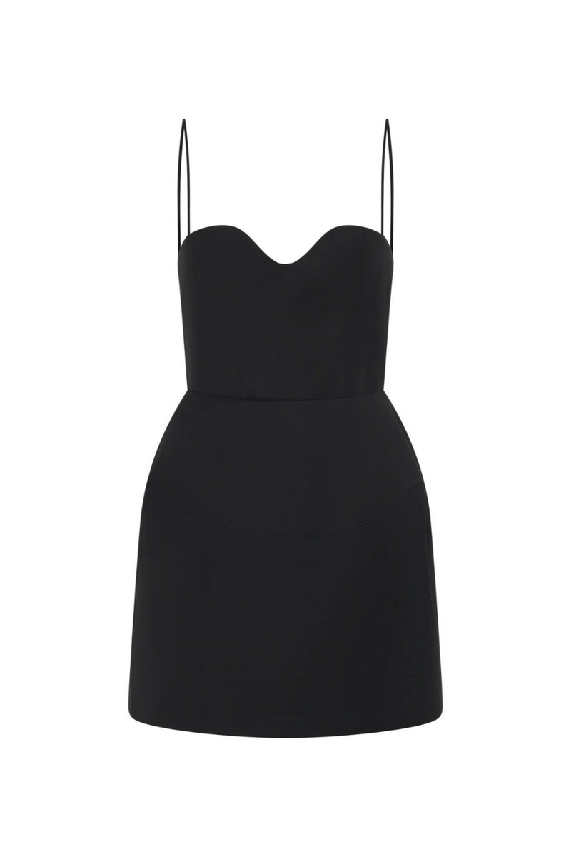 Doherty Peplum Mini Dress Black