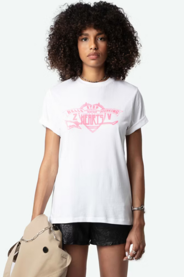 Edwin Hearts T-shirt Blanc