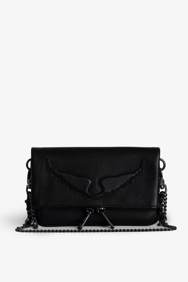 Rock Nano Wings Bag Grained Leather Noir