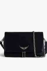 Rocky Grained Leather Bag Noir